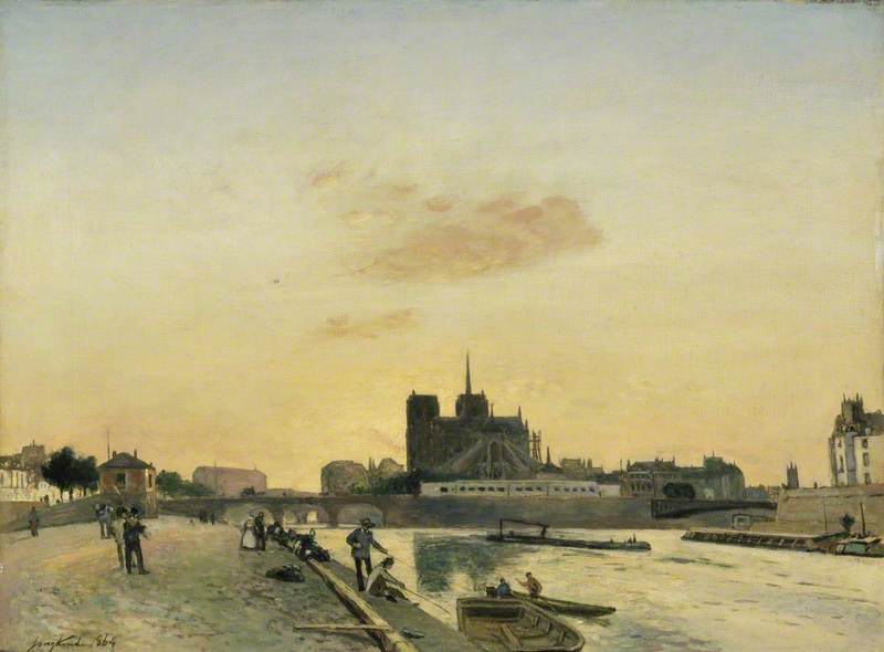 View of Notre Dame, Paris (1864) - Johan Jongkind Tablo