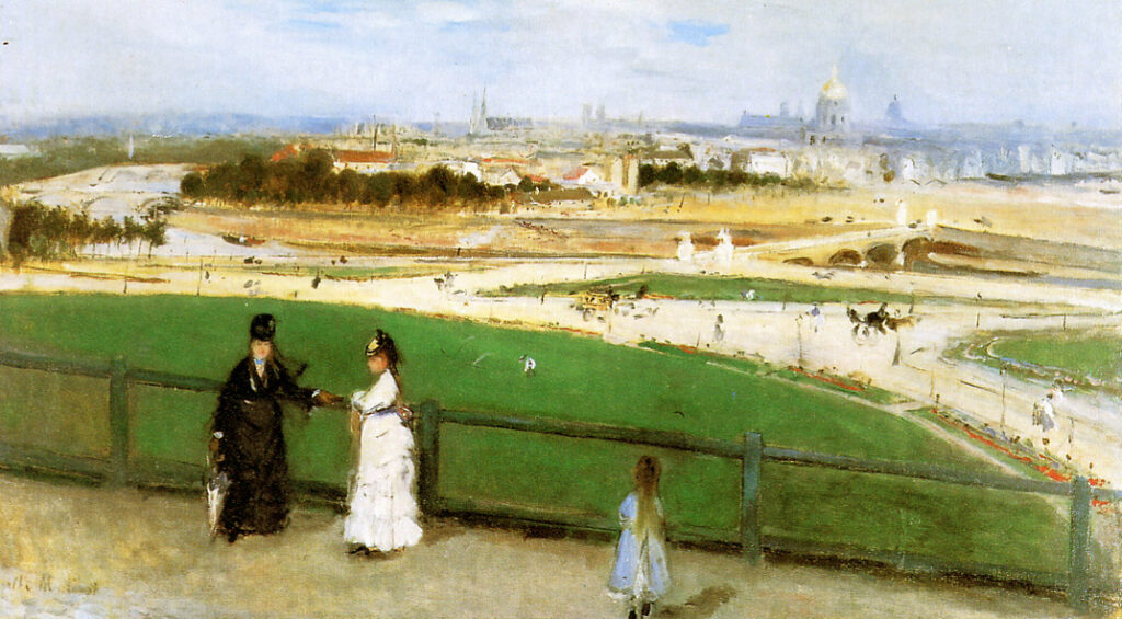 View of Paris from the Trocadero (1871) - Berthe Morisot Tablo
