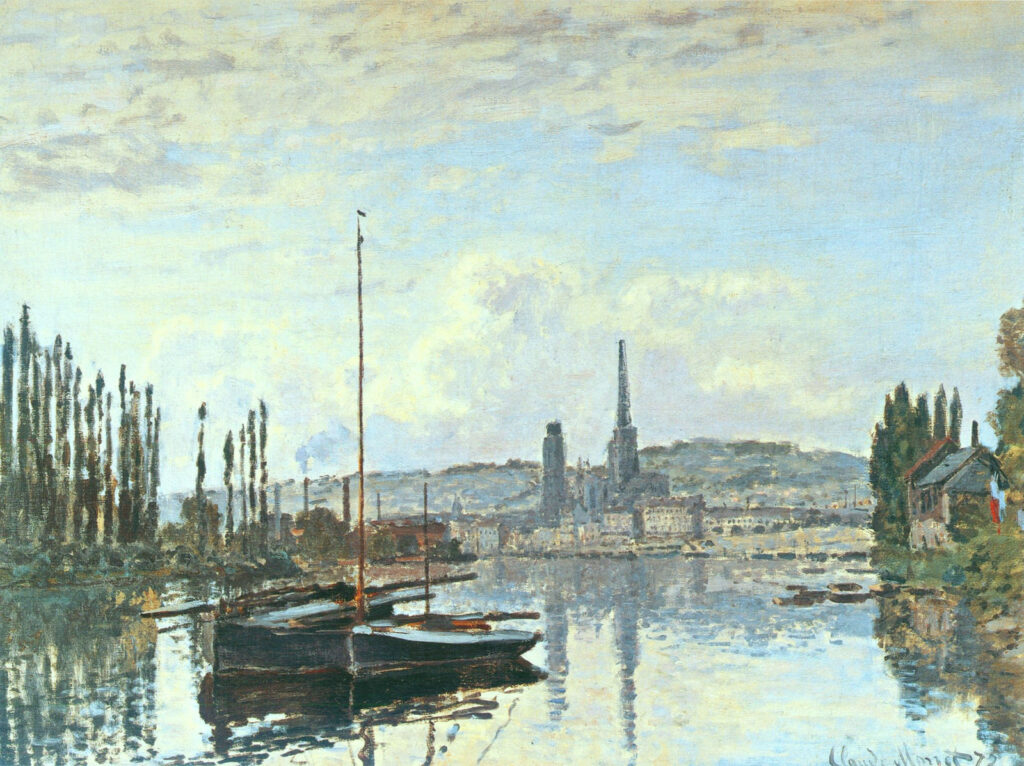 View of Rouen (1872) - Claude Monet Tablo