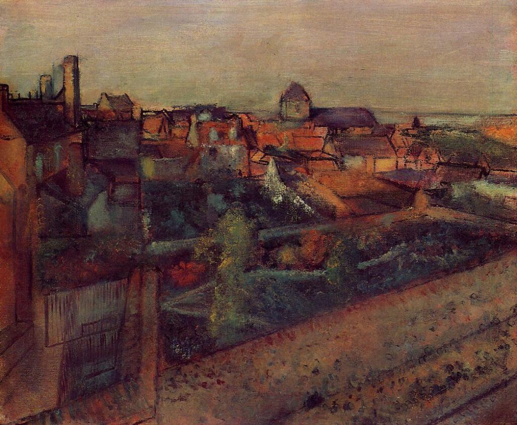 View of Saint Valery sur Somme (1896) - Edgar Degas Tablo