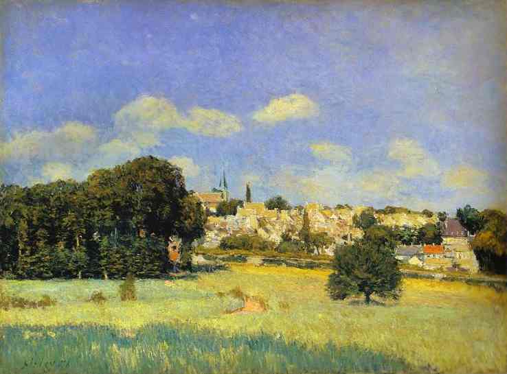 View of St Cloud (1876) - Alfred Sisley Tablo