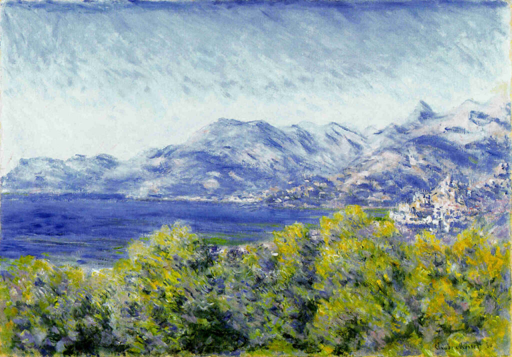 View of Ventimiglia (1884) - Claude Monet Tablo