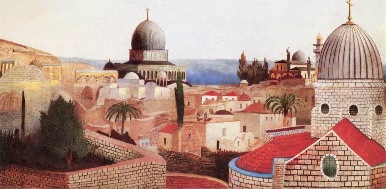 View of the Dead Sea from the Temple Square in Jerusalem (1905) - Tivadar Kosztka Csontváry Tablo
