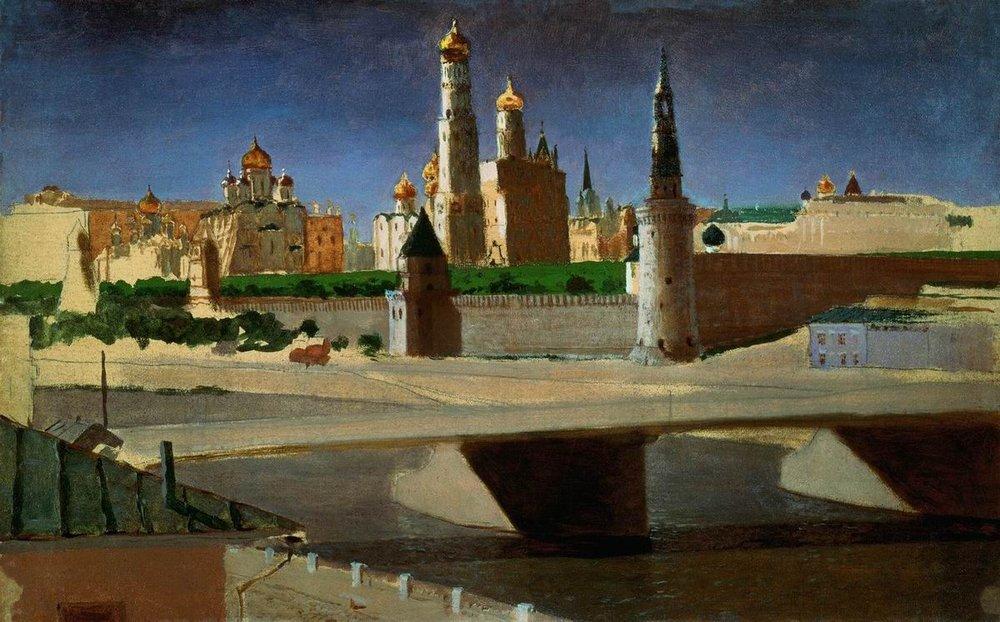 View of the Kremlin from the Zamoskvorechye District (1882) - Arkhip Kuindzhi Tablo