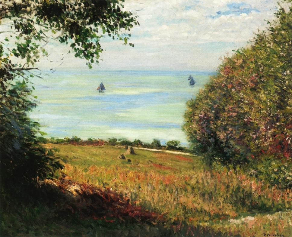 View of the Sea from Villerville (1882) - Gustave Caillebotte Tablo