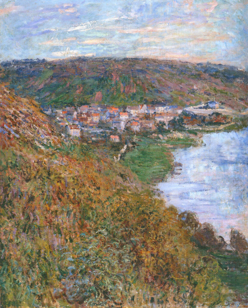 View over Vetheuil (1880) - Claude Monet Tablo