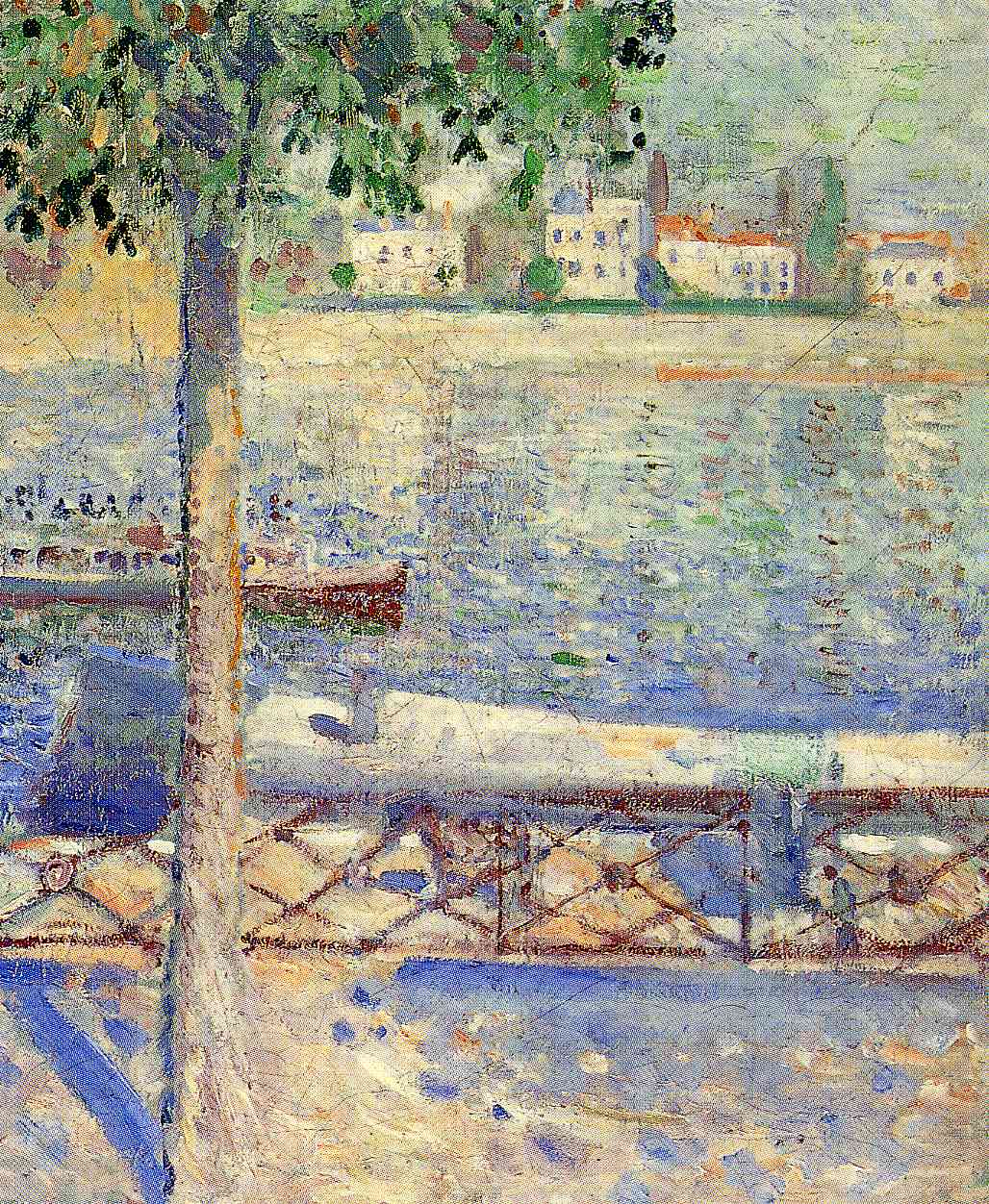 View over the Rover at St.Cloud (1890) - Edvard Munch Tablo