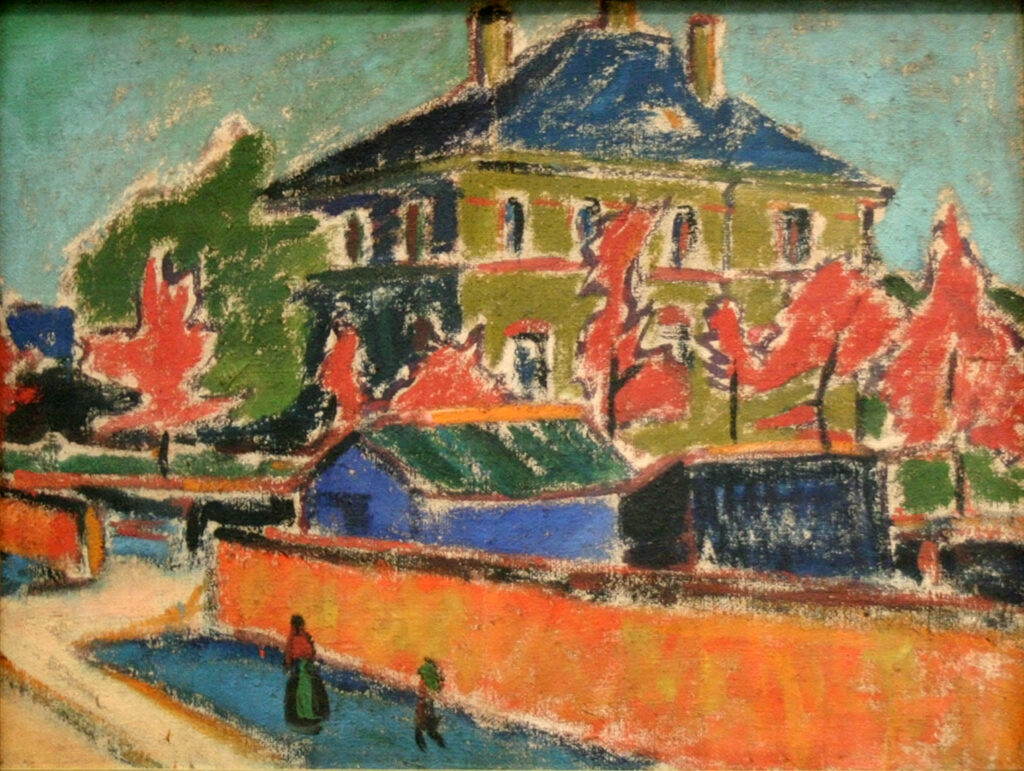 Villa in Dresden (1910) - Ernst Ludwig Kirchner Tablo