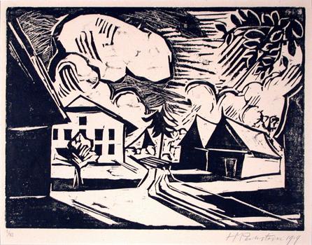 Village Landscape (1919) - Max Pechstein Tablo