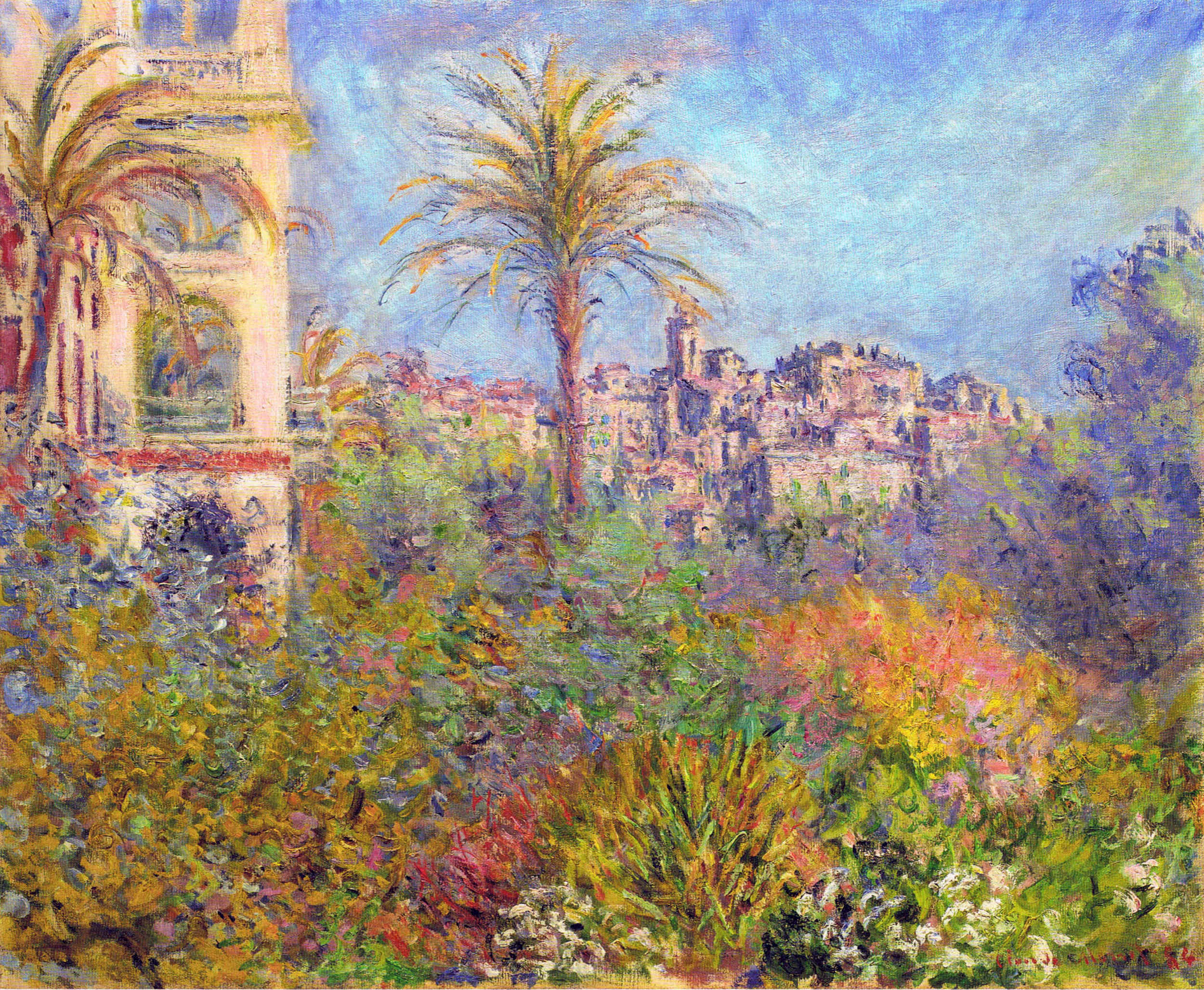 Villas at Bordighera 03 (1884) - Claude Monet Tablo