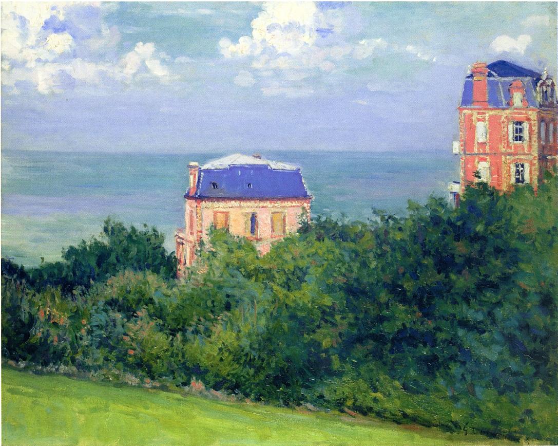 Villas at Villers sur Mer (1880) - Gustave Caillebotte Tablo