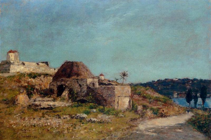 Villefranche, the Citadel (1892) - Eugène Boudin Tablo