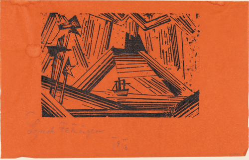 Volcano (Vulkan) (1919) - Lyonel Feininger Tablo