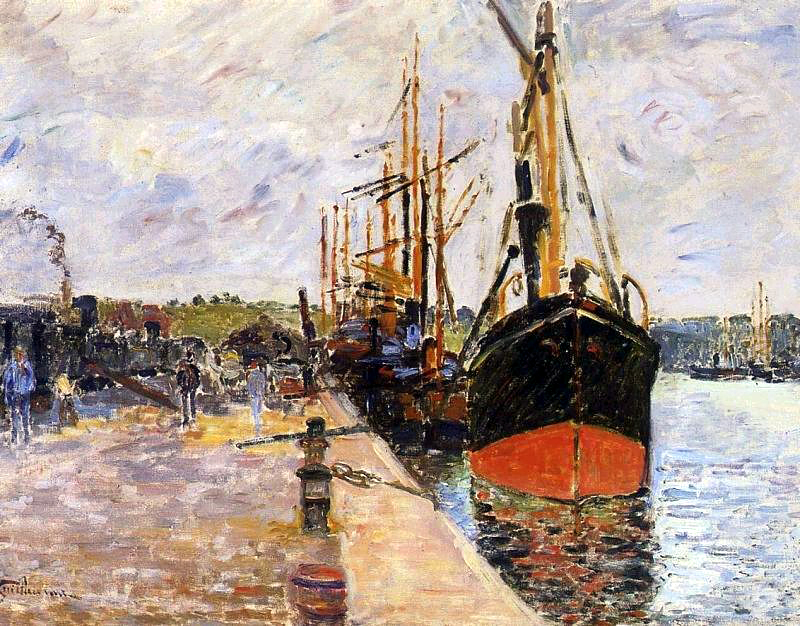 Vue de port (1880) - Armand Guillaumin Tablo