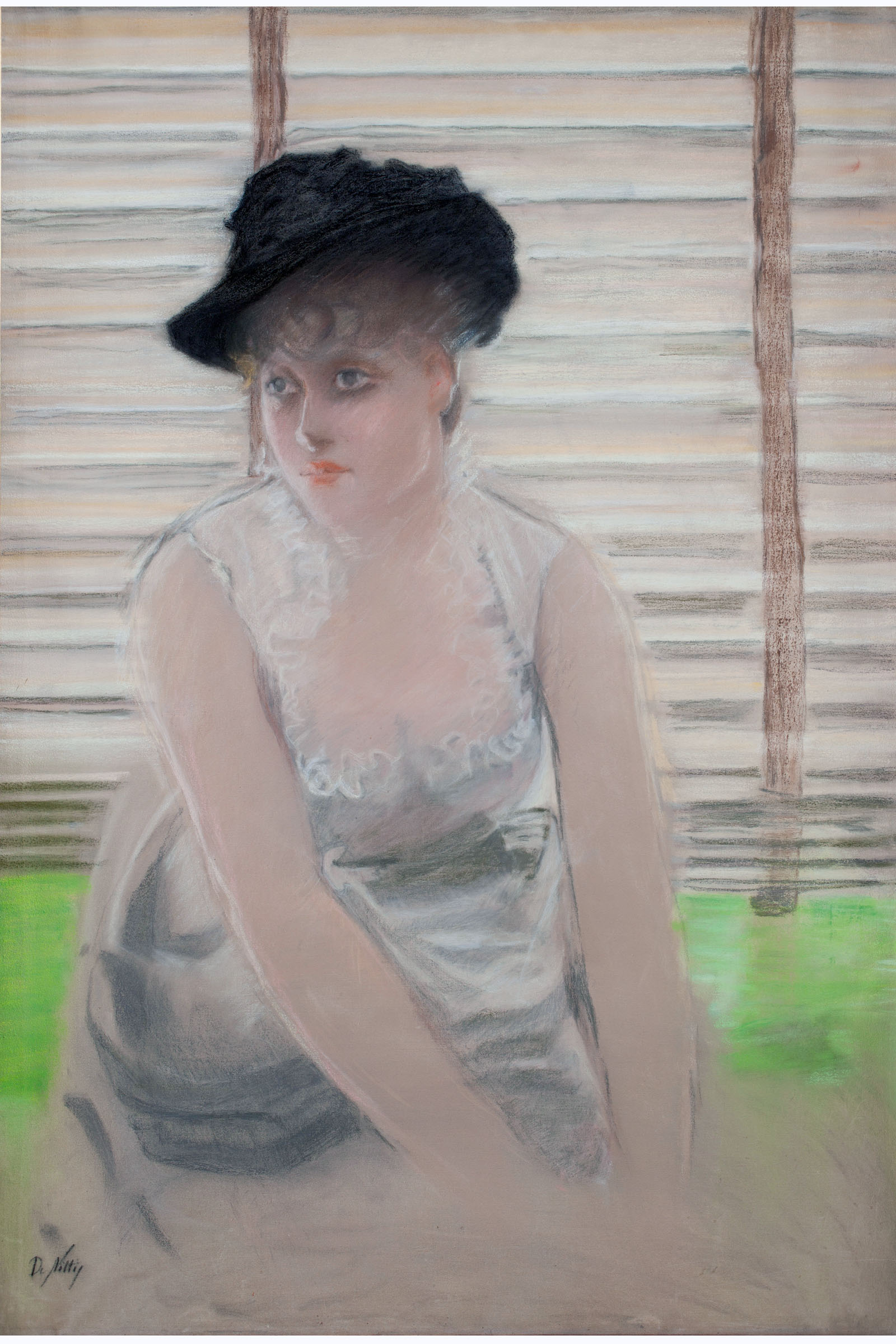 Waiting (1883) - Giuseppe De Nittis Tablo