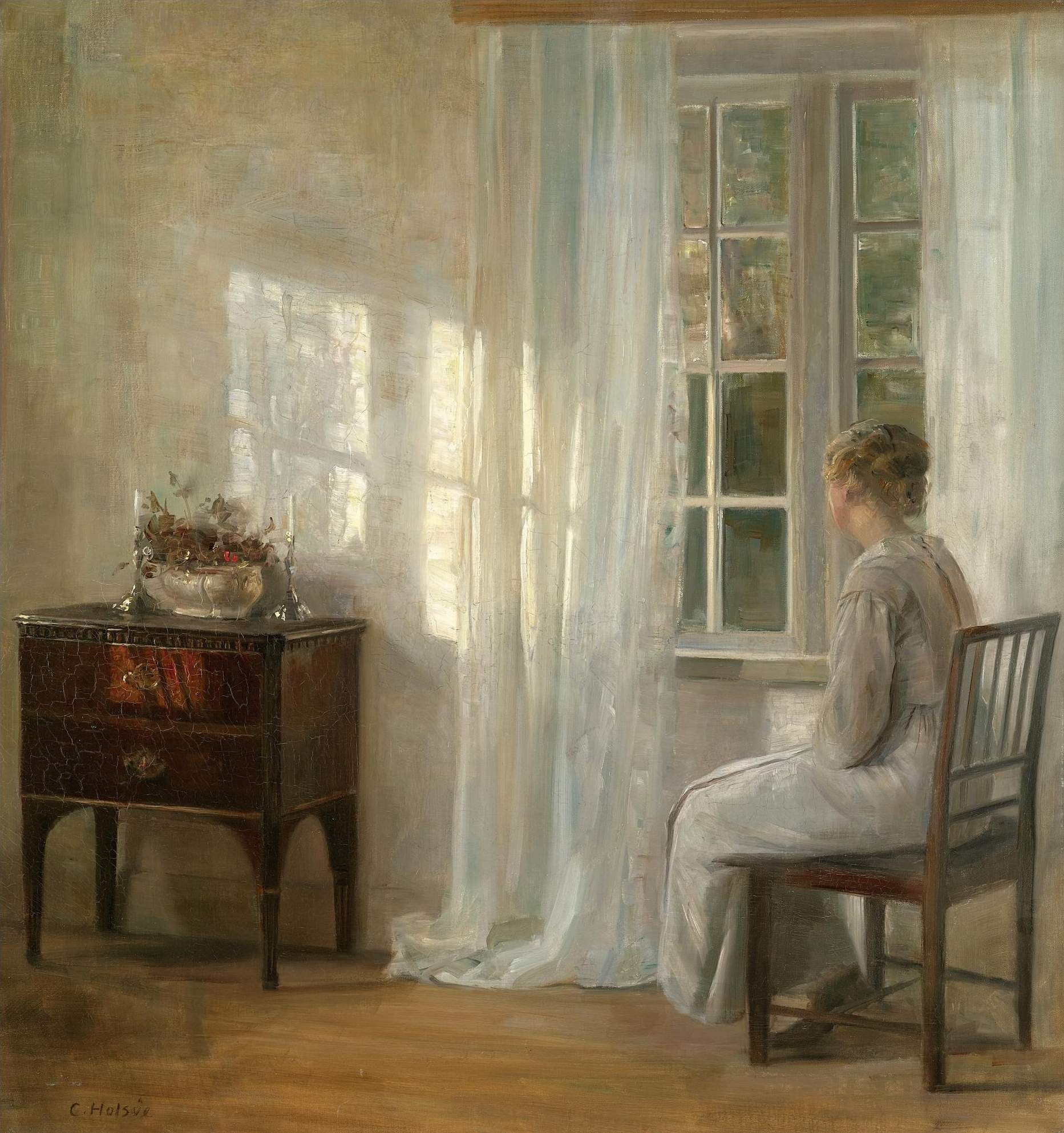 Waiting by the Window - Carl Holsøe Tablo