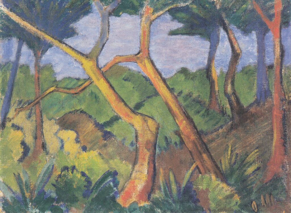 Waldlandschaft (1925) - Otto Mueller Tablo