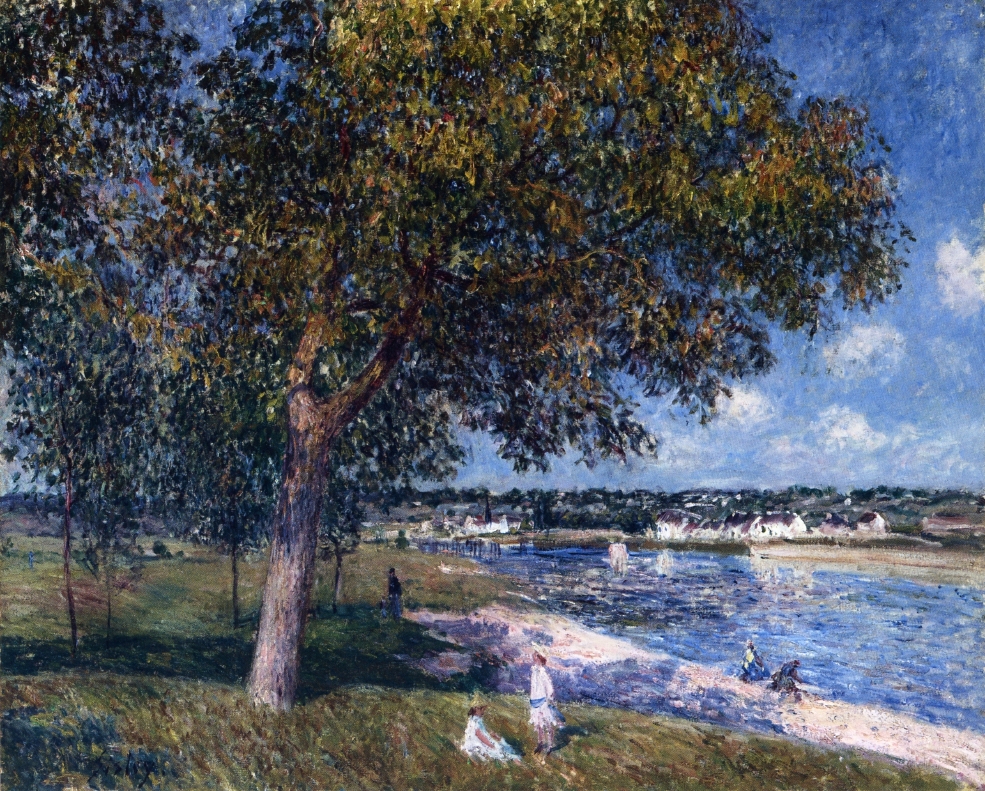 Walnut Tree in a Thomery Field (1880) - Alfred Sisley Tablo