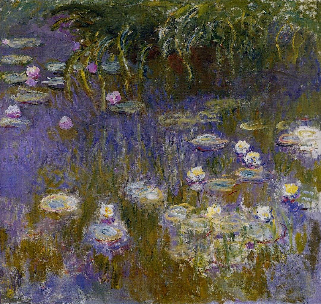 Water Lilies, Yellow and Lilac (1914) - Claude Monet Tablo
