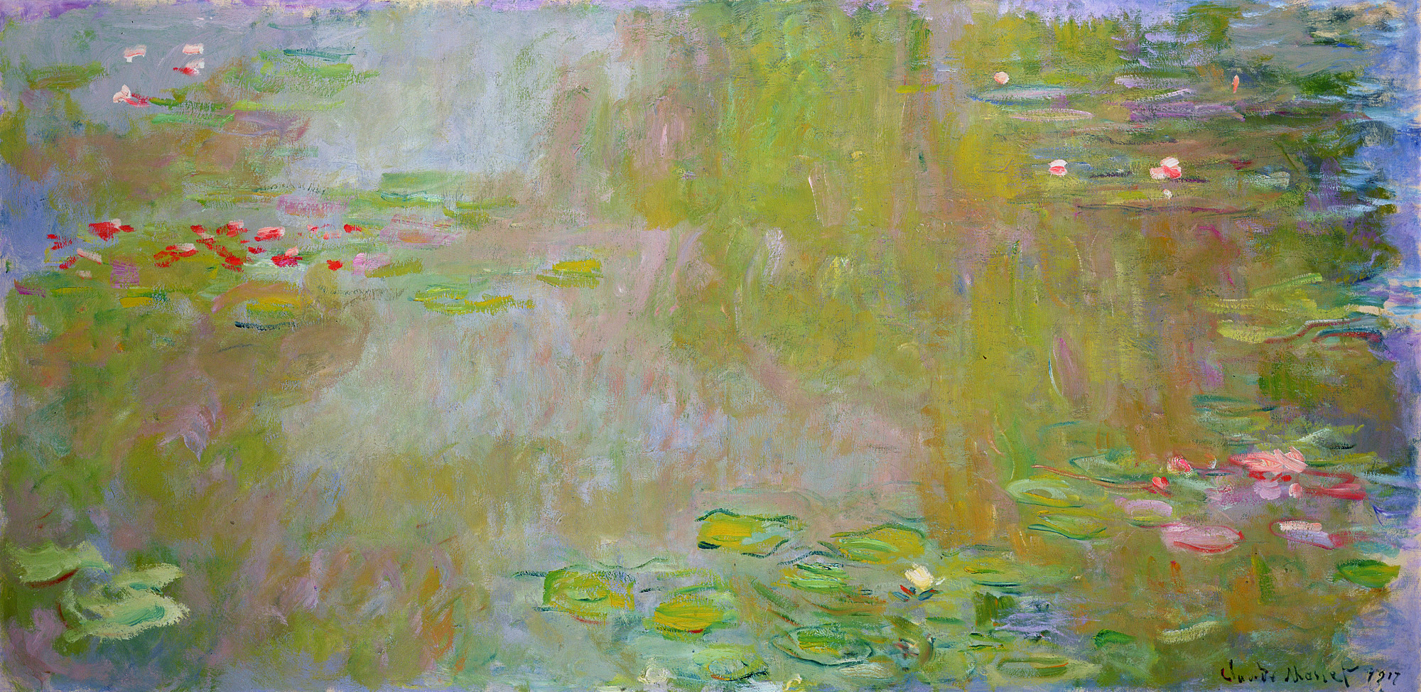 Water Lily Pond (1917) - Claude Monet Tablo