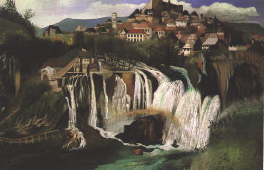 Waterfall at Jajce (1903) - Tivadar Kosztka Csontváry Tablo
