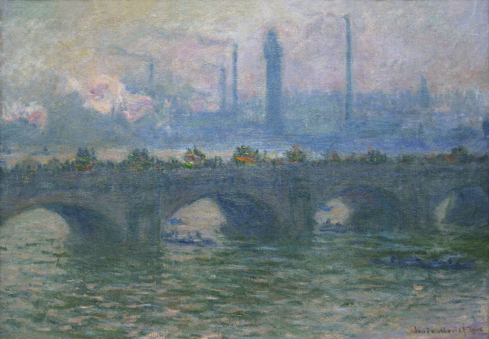 Waterloo Bridge (1901) - Claude Monet Tablo