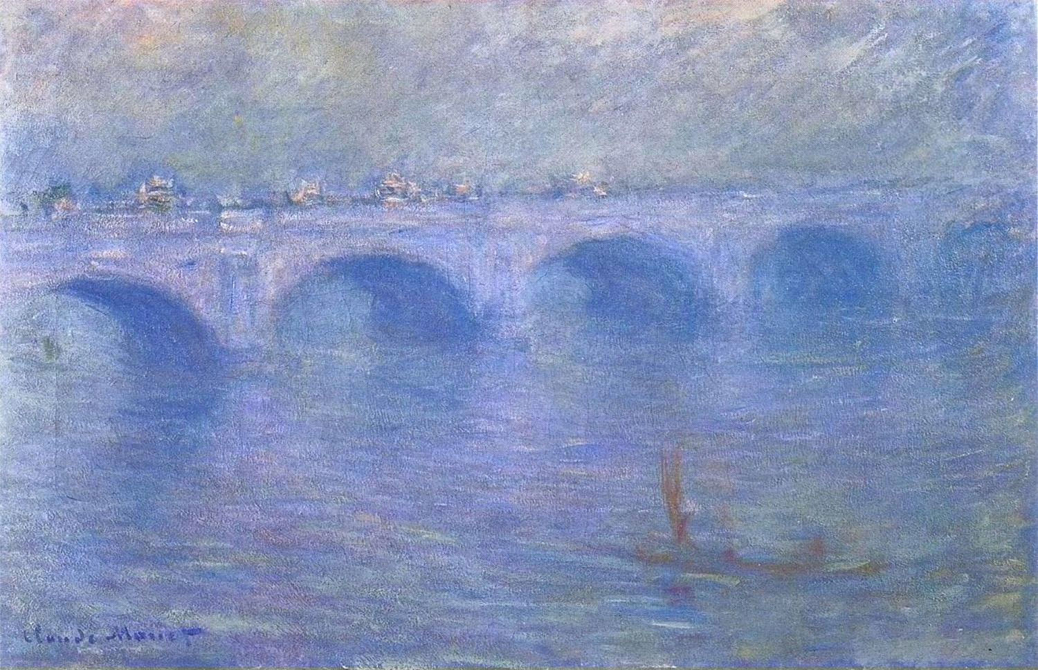 Waterloo Bridge in the Fog (1899) - Claude Monet Tablo