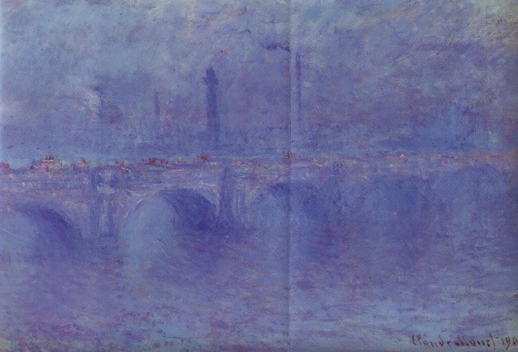 Waterloo Bridge, Effect of Fog (1903) - Claude Monet Tablo