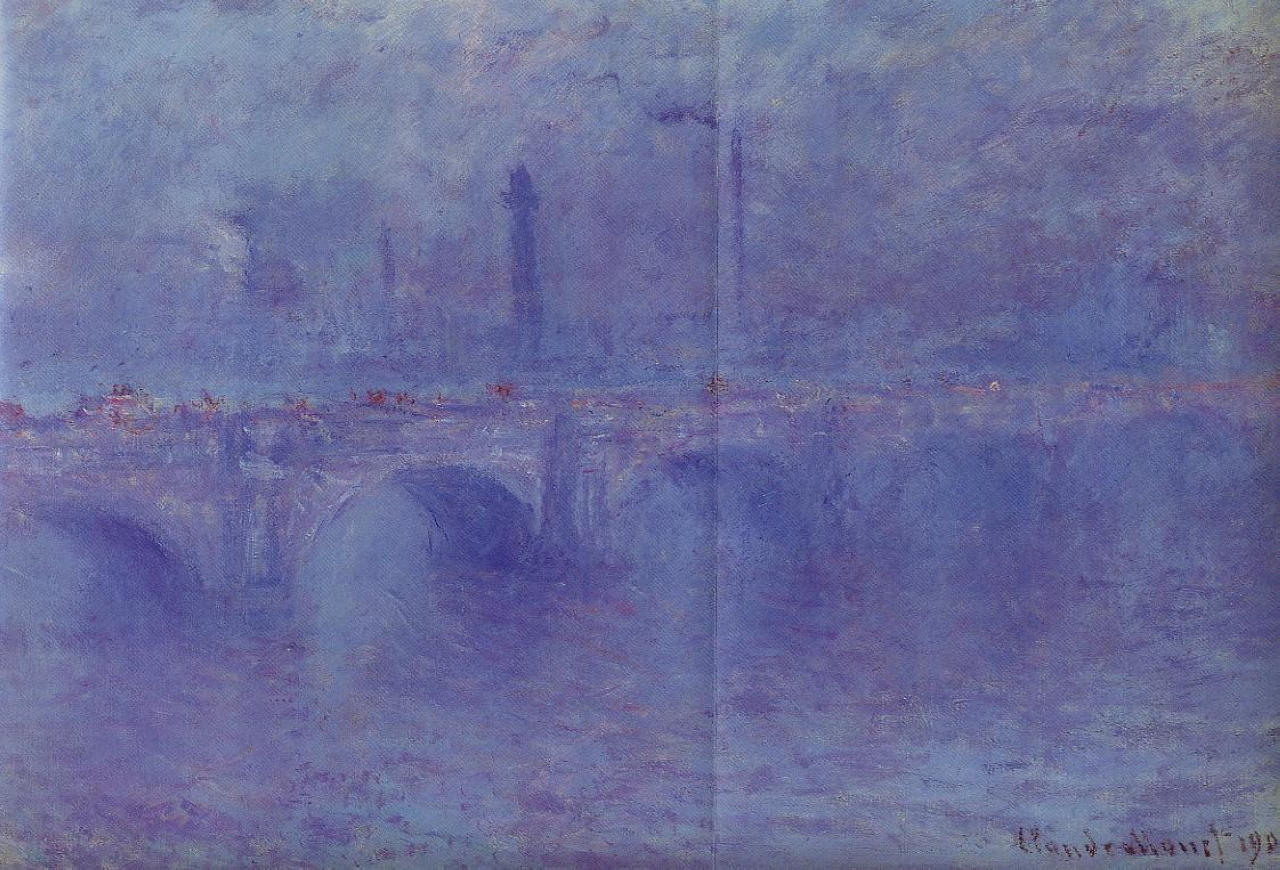Waterloo Bridge, Effect of Fog (1903) - Claude Monet Tablo