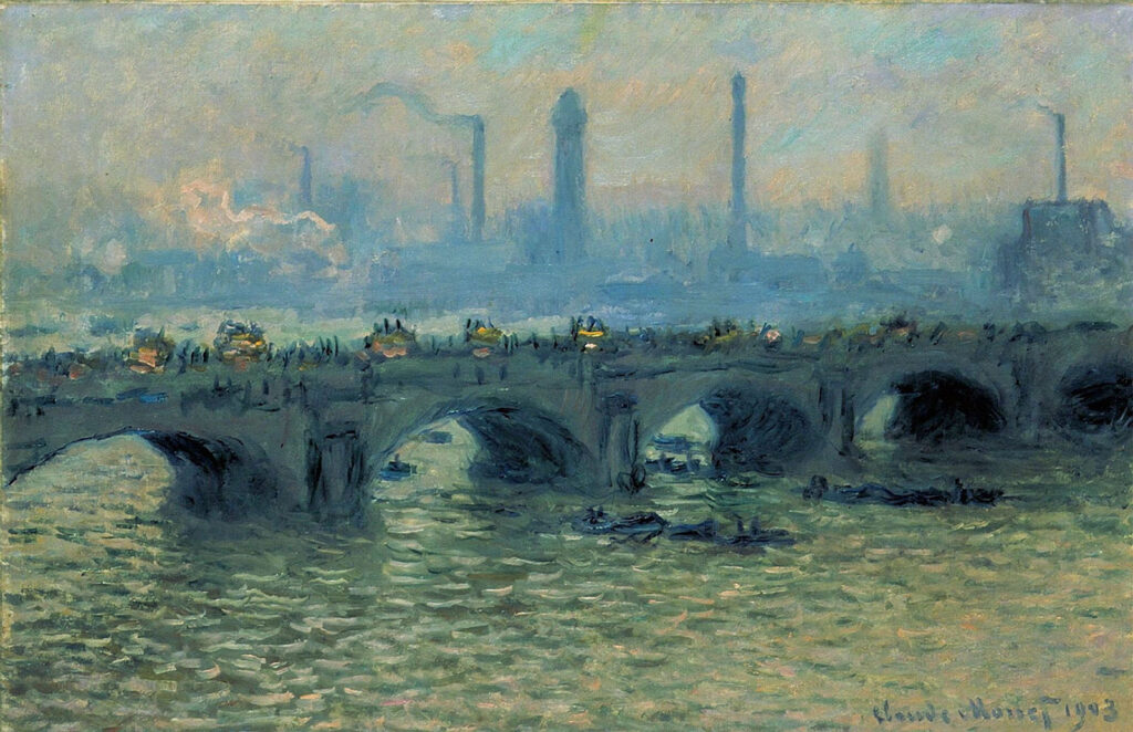 Waterloo Bridge, Grey Weather (1903) - Claude Monet Tablo