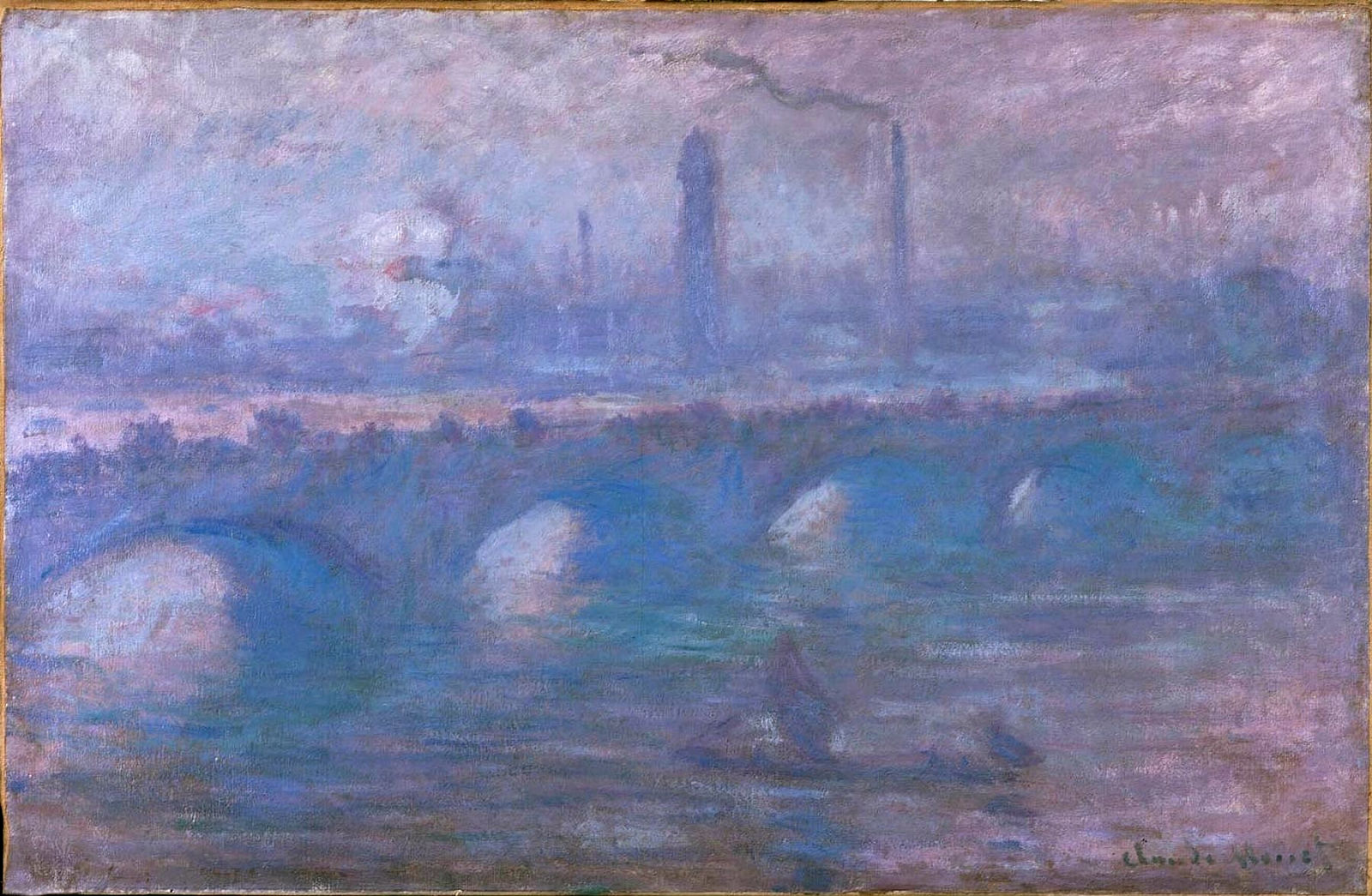 Waterloo Bridge, Misty Morning (1899) - Claude Monet Tablo