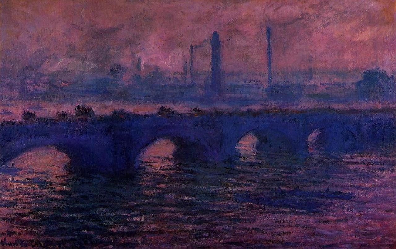 Waterloo Bridge, Overcast Weather (1899) - Claude Monet Tablo