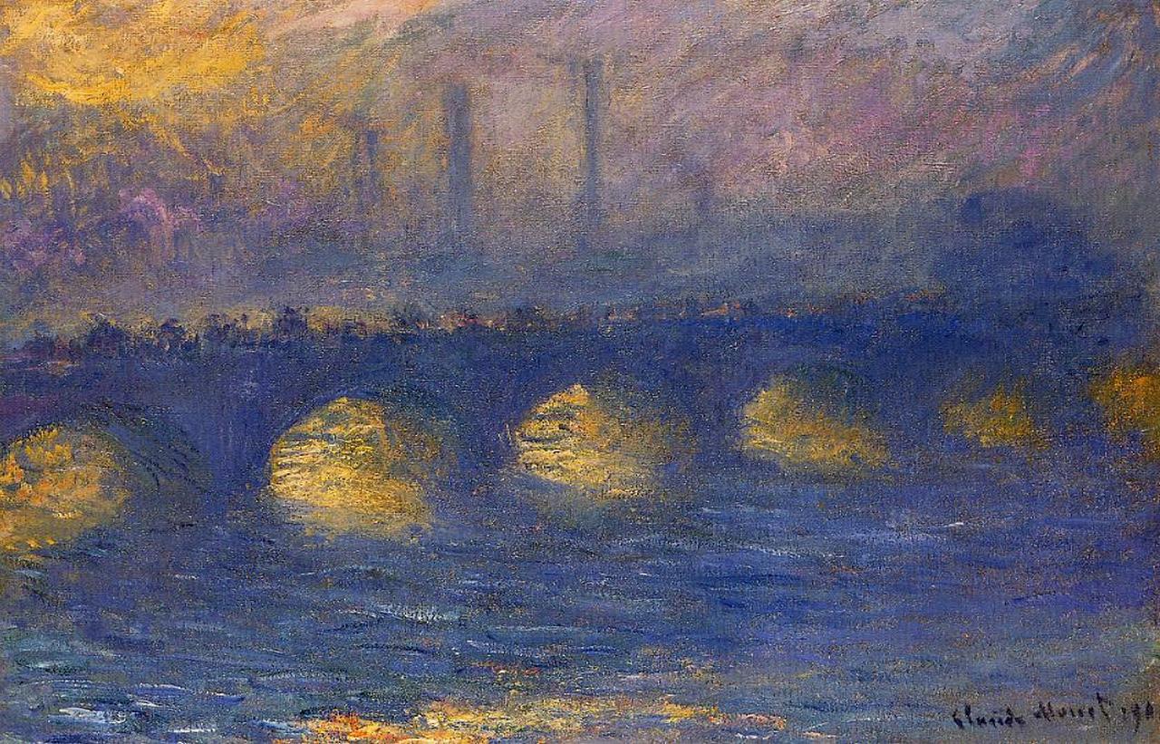 Waterloo Bridge, Overcast Weather (1904) - Claude Monet Tablo