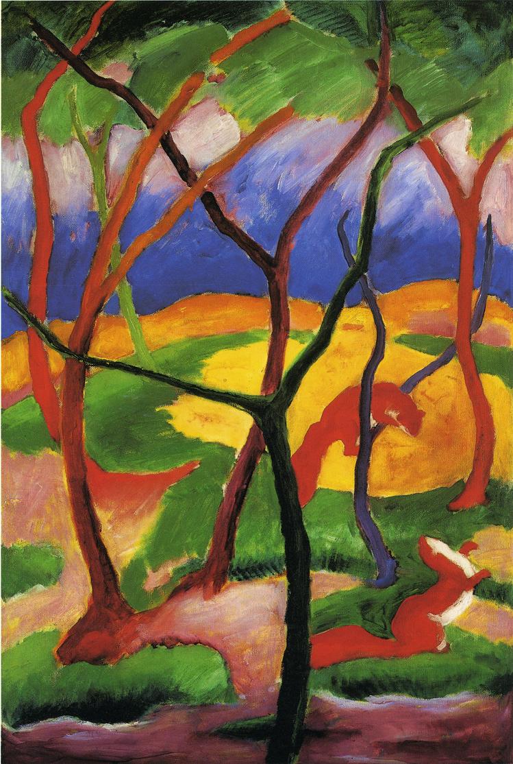 Weasels Playing (1911) - Franz Marc Tablo