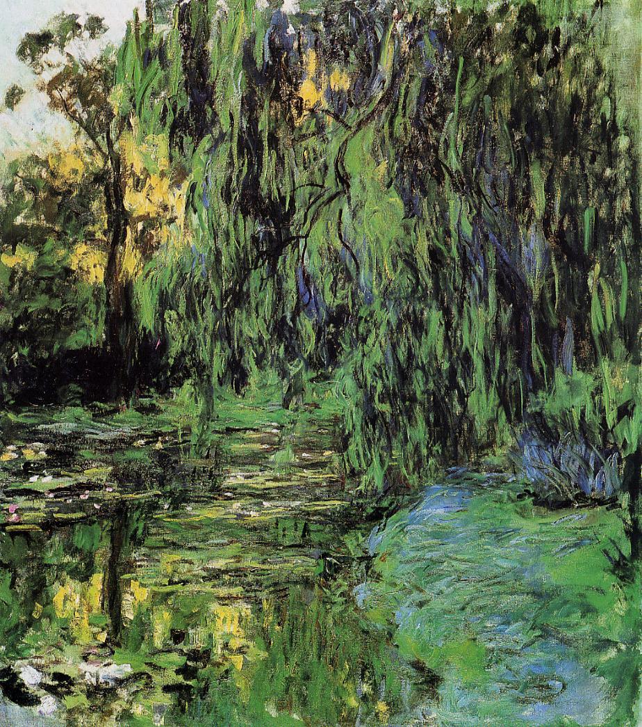 Weeping Willow and Water Lily Pond (1916) - Claude Monet Tablo
