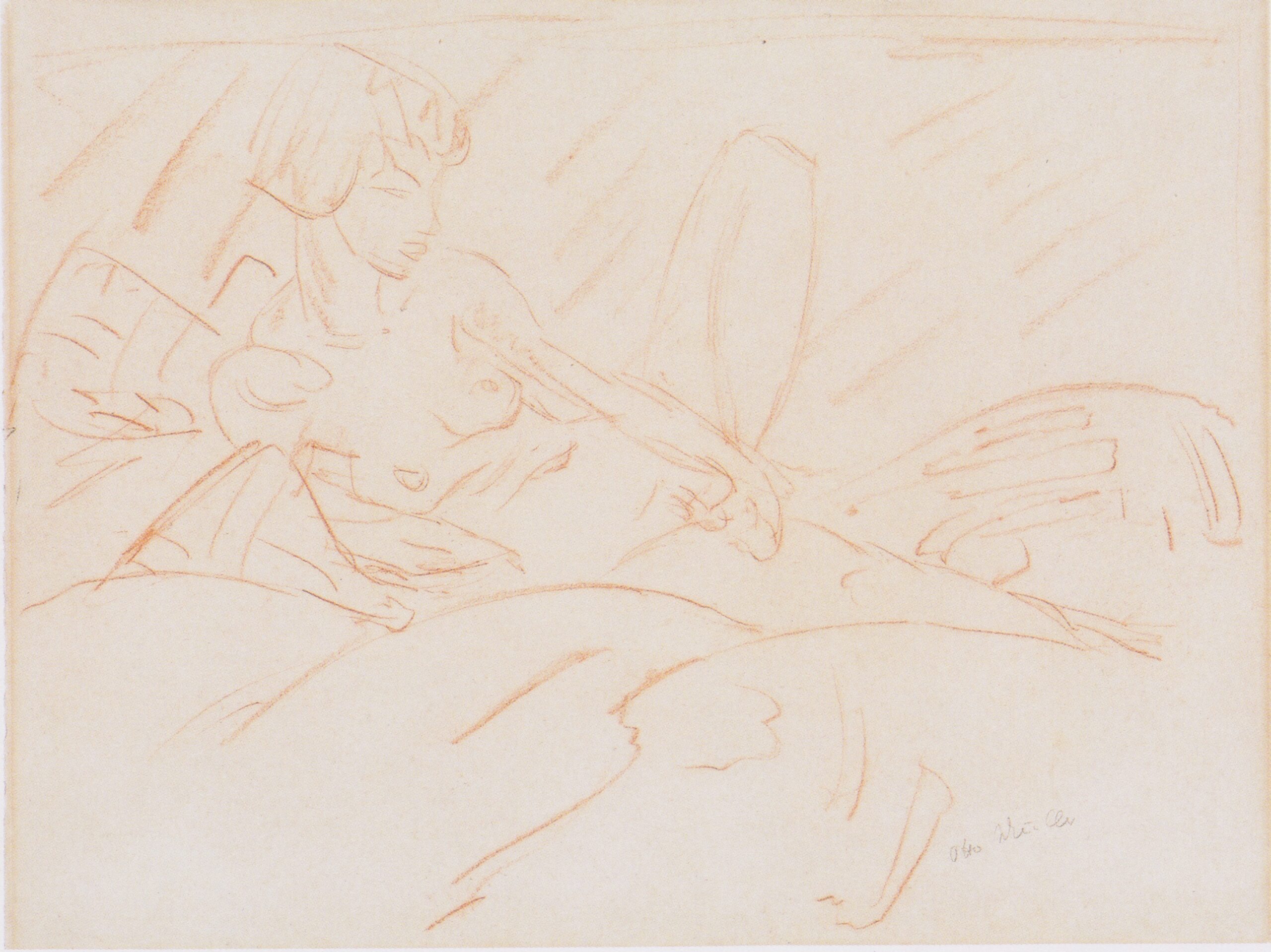 Weiblicher Akt (1923) - Otto Mueller Tablo