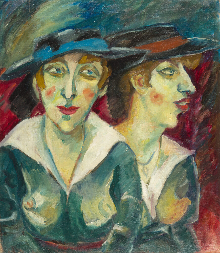 Weibliches Doppelbildnis - Georg Tappert Tablo