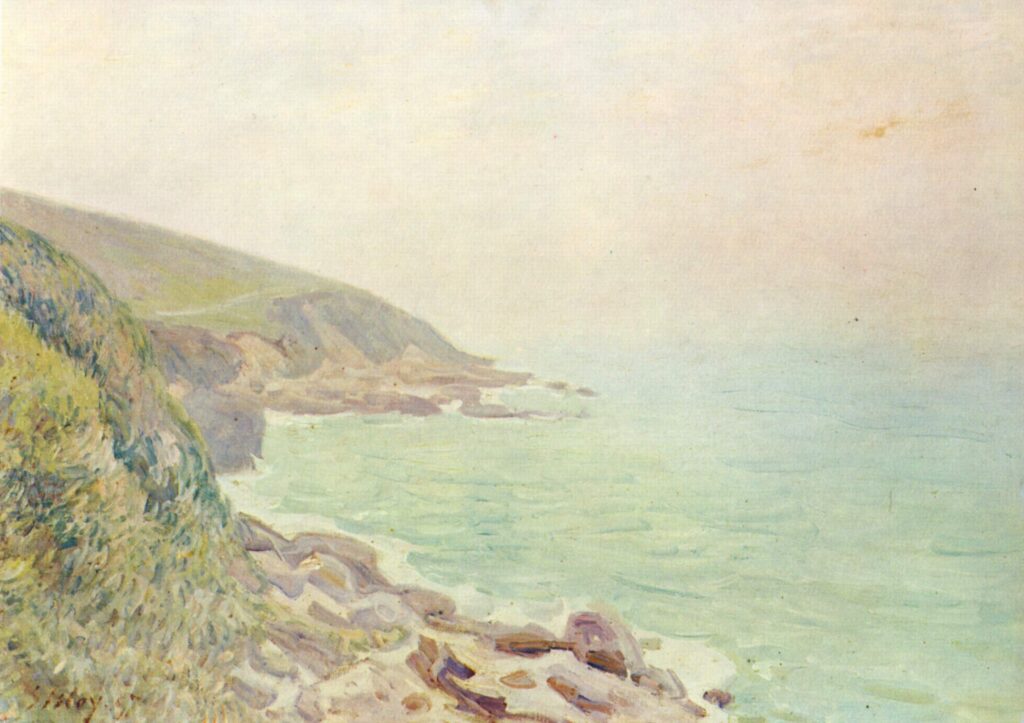 Welsh Coast in the fog (1887) - Alfred Sisley Tablo