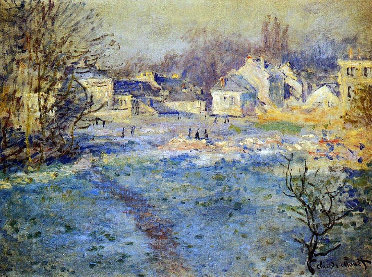 White Frost (1875) - Claude Monet Tablo