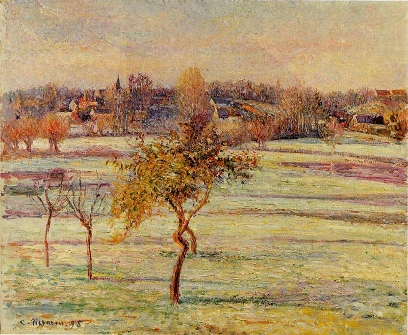 White Frost at Eragny (1895) - Camille Pissarro Tablo
