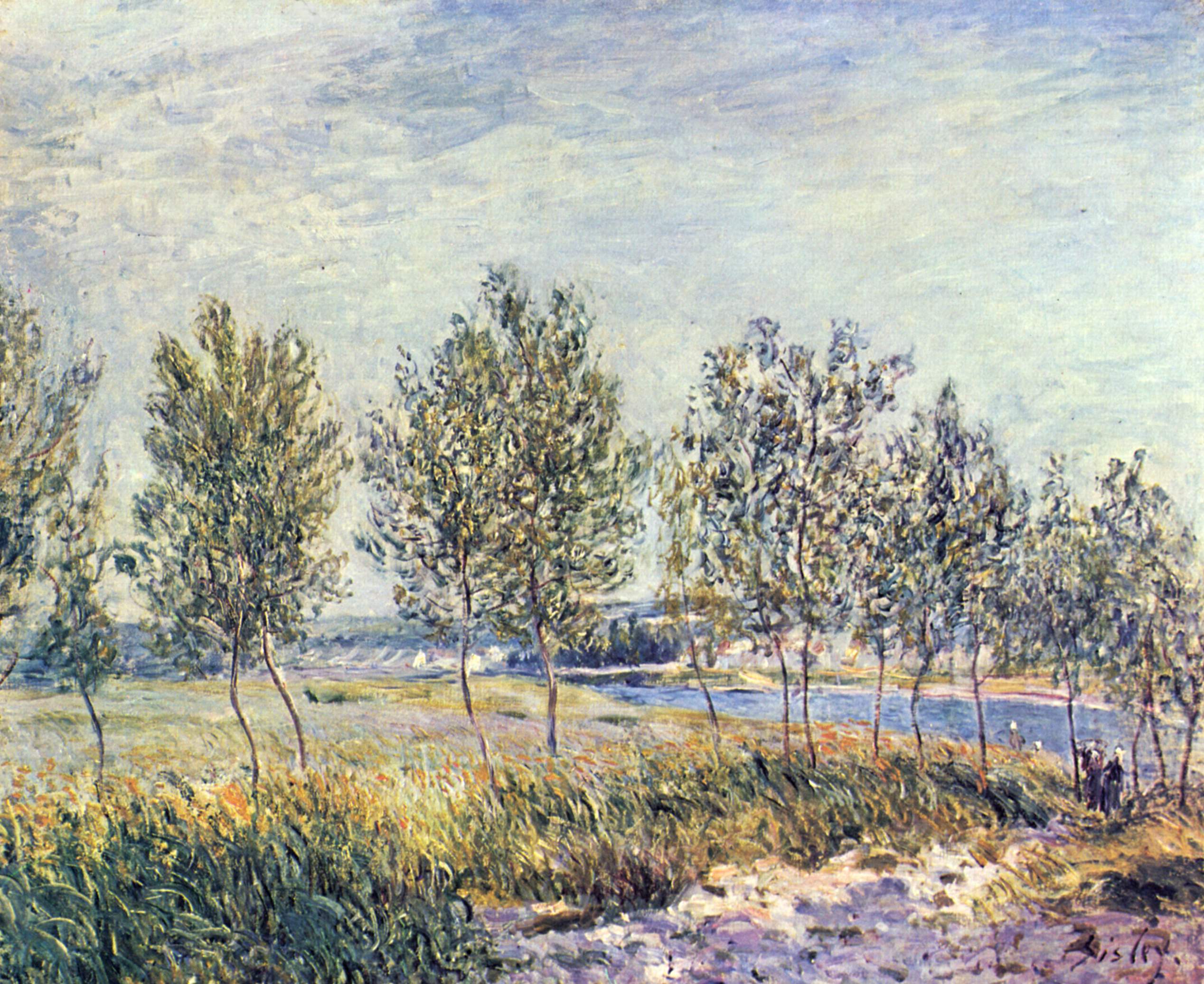 Wiese By (1880) - Alfred Sisley Tablo