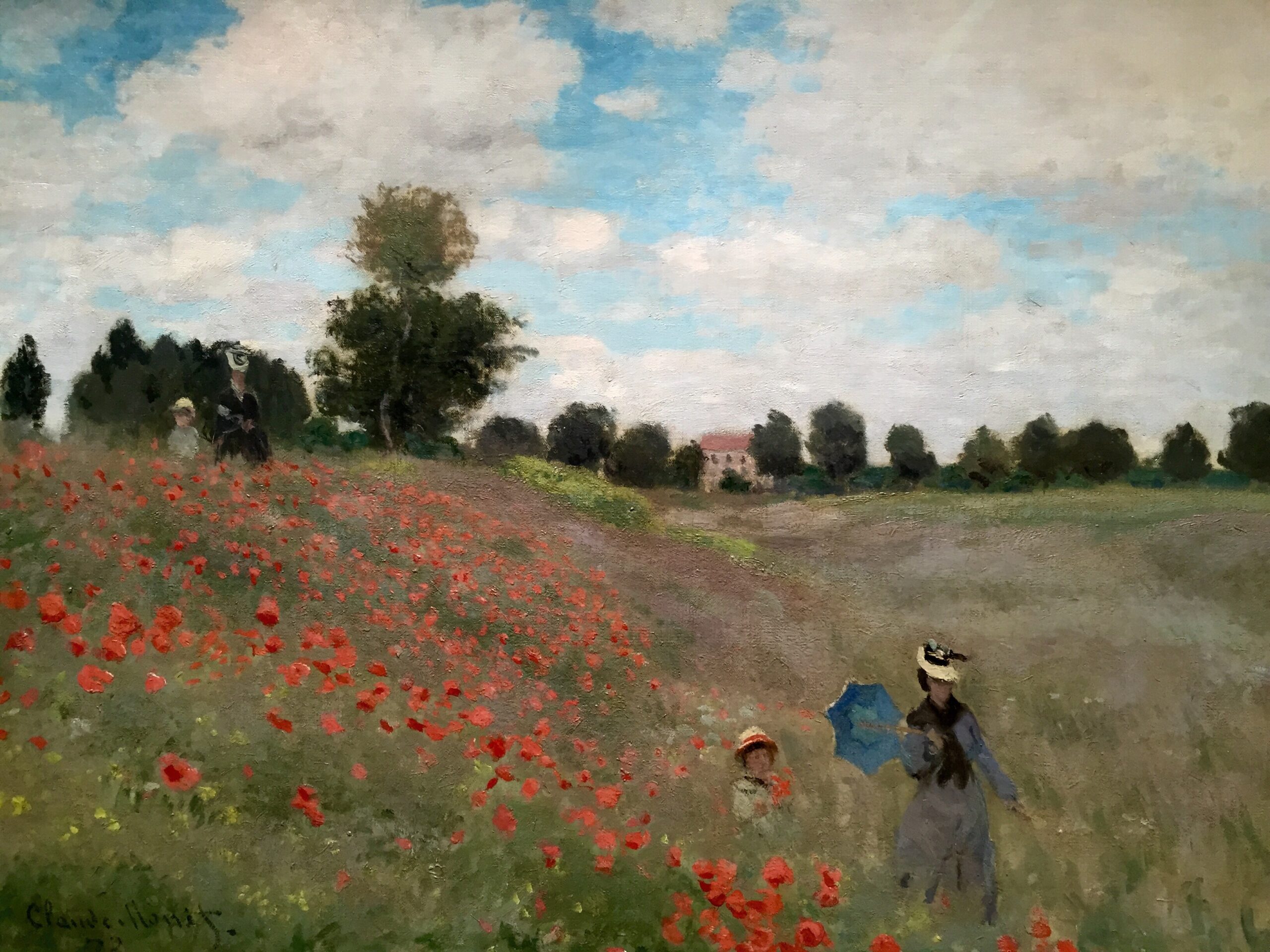 Wild Poppies, near Argenteuil (1873) - Claude Monet Tablo