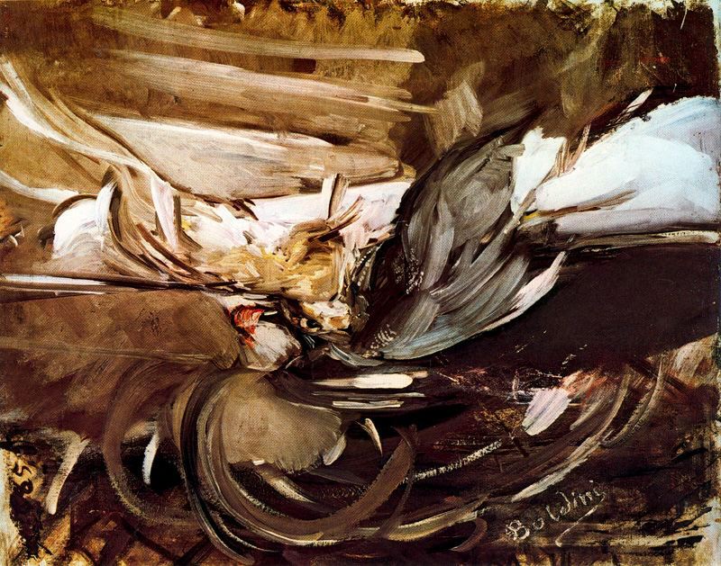 Wild game in Gray tone (1911) - Giovanni Boldini Tablo