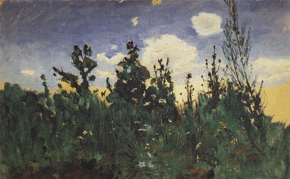 Wild grass (1875) - Arkhip Kuindzhi Tablo
