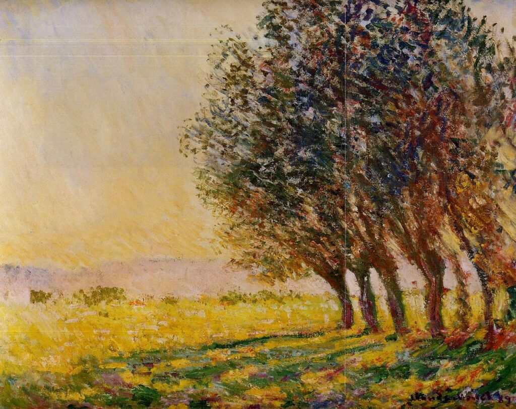 Willows at Sunset (1889) – Claude Monet Tablo