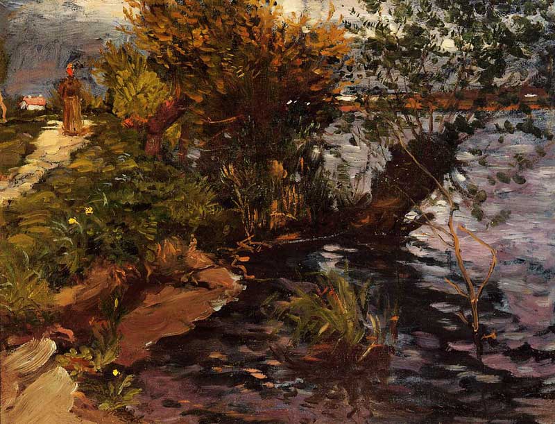 Willows by the Yerres (1872) - Gustave Caillebotte Tablo