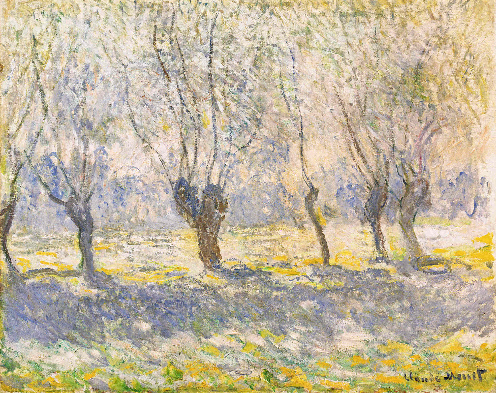 Willows, Giverny (1886) - Claude Monet Tablo