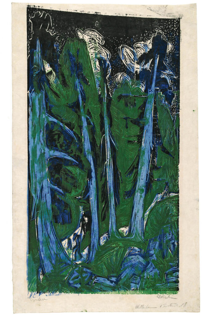 Windswept Firs (1919) - Ernst Ludwig Kirchner Tablo