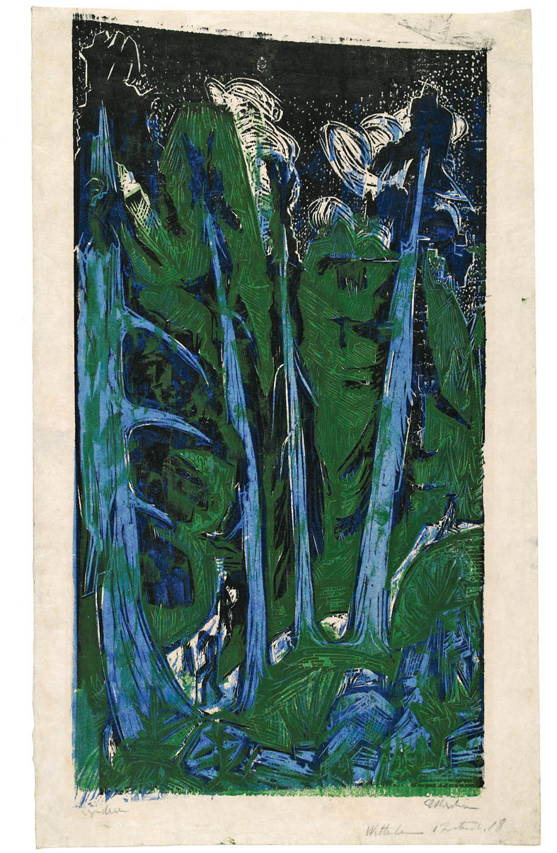 Windswept Firs (1919) - Ernst Ludwig Kirchner Tablo
