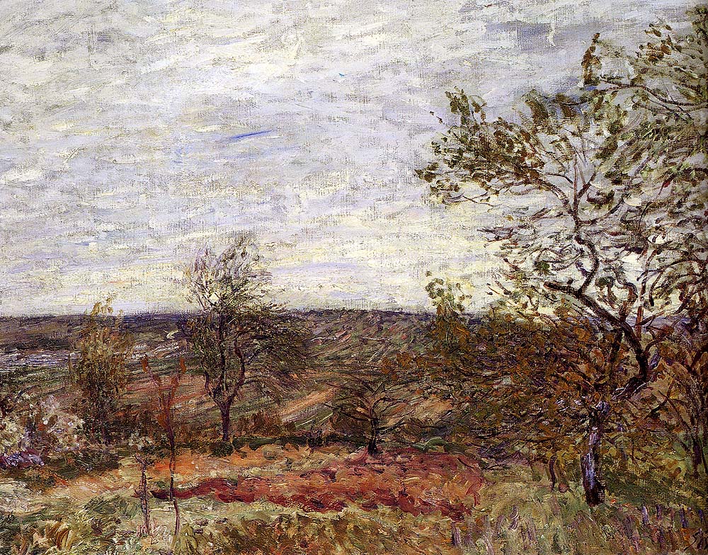Windy Day At Veneux (1882) - Alfred Sisley Tablo